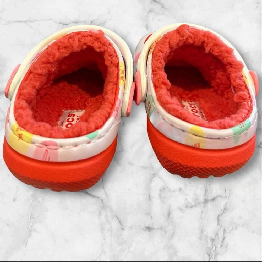 Sweethearts Crocs Childrens US Size 4 Fur‎ Lined Limited Edition New